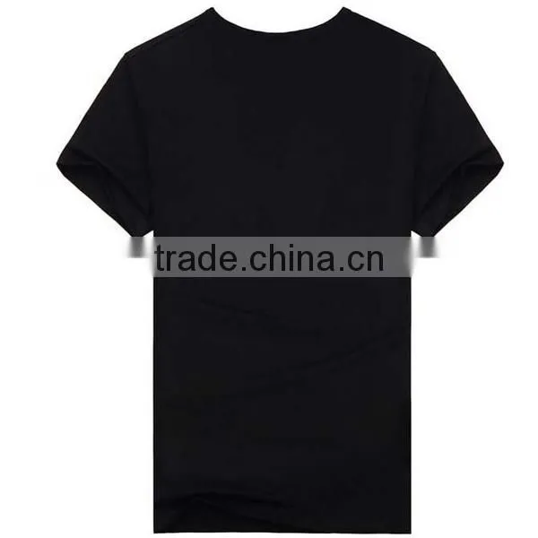 New White Black Round Neck Mens Short Sleeve Casual Wholesale T Shirt , Skin Tight photo-5