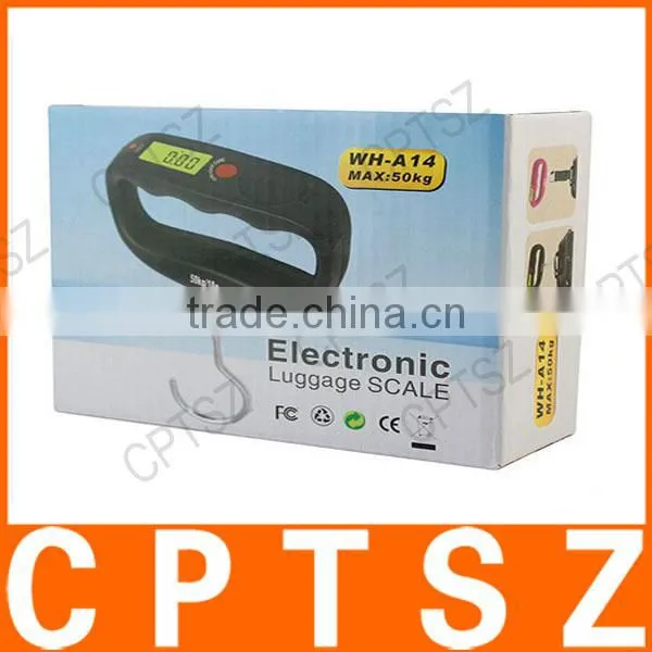 WH-14A 50kg/10g Hand Held Portable Hanging Hook Digital Travle Luggage Digital Weighing Scale photo-2