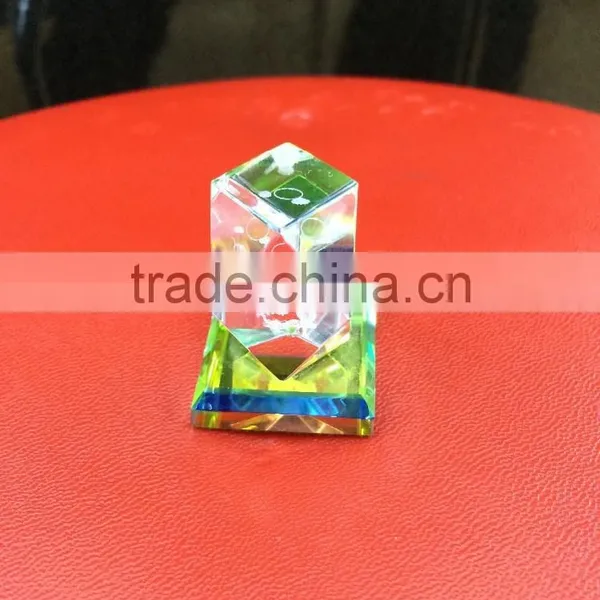 2D/3D Laser Crystal Engraving,Crystal Cube,Crystal Ball With Base for Gift photo-2