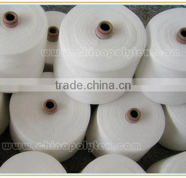 100% Dope Dyed Polyester Spun Yarn 18S-32S -recycled Polyester Spun Yarn for Knitting photo-3