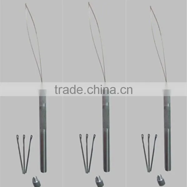 Wig Pulling Needle Threader, Micro Rings Hair Extension Loop Pulling Needle photo-4