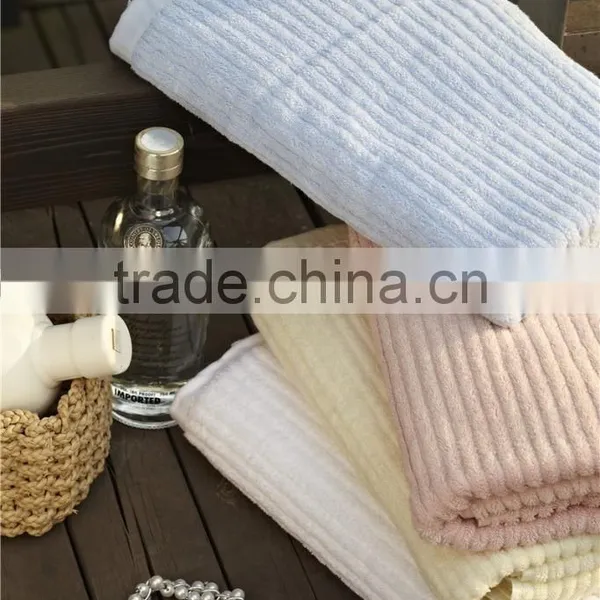 Wholesale Terry 100% Cotton Bath Towel Piano Key Jacquard For Hotel Use photo-2