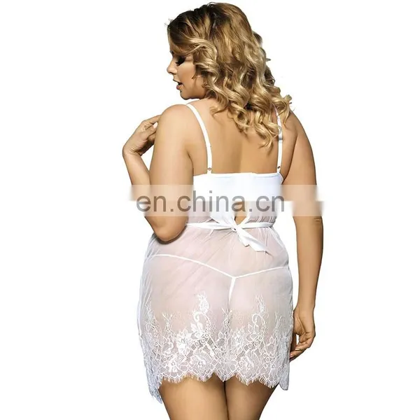 No MOQ Hot Sexy Langeries Transparent Nude Babydoll photo-5
