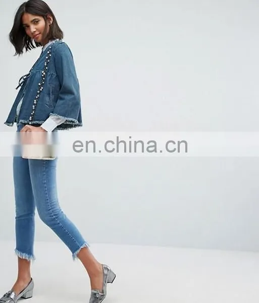Denim Jacket Womens Fashion Jacket Denim Jackets for Lady photo-4