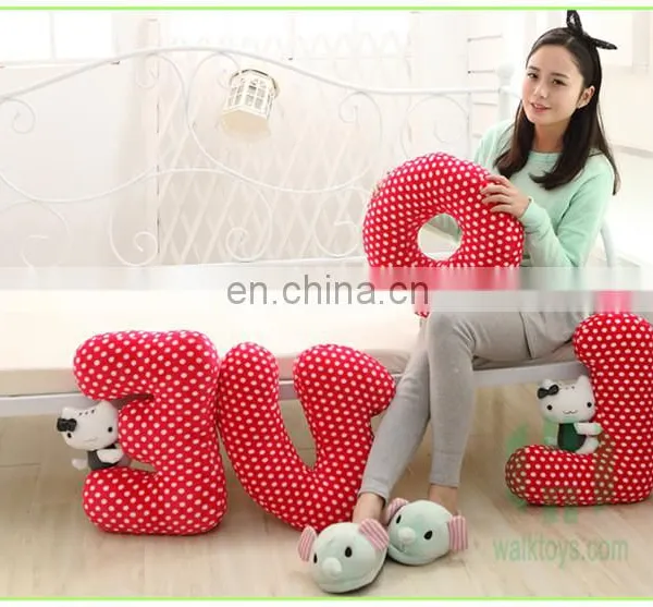 HI CE Latest Custom Valentine's Day Gift Letter Shaped Love Pillow for Sale photo-2