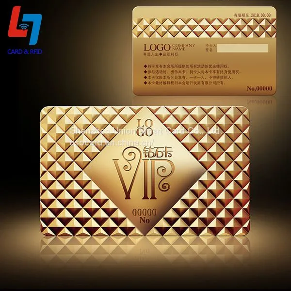 CMYK 4 Colors Offset Printing Gold/Silver PVC/Plastic Business Card/VIP ID Card photo-2