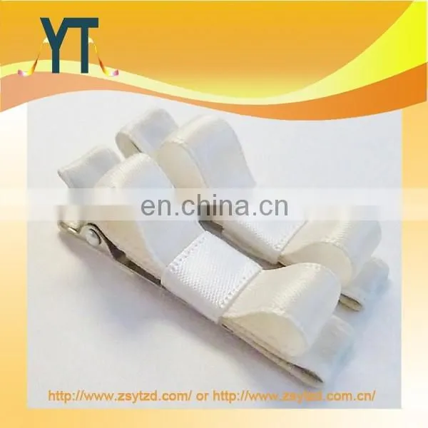 Wholesale Pure White Boutique Mini Hair Bow/barrette/hair Pin