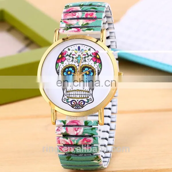 Newest Custom Hot Selling Products Fashion Women Skull Watch photo-3