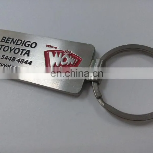 Zinc Alloy Casting Shiny Silver Plated Key Chain Customized Double Sided Key Chain With Specific Logo photo-5