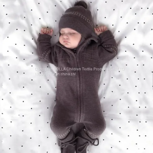 Wholesale Products Unisex Baby Winter Clothes Romper Baby Girl 3-24 Months Baby Siamese Jumpsuit With Cap photo-4