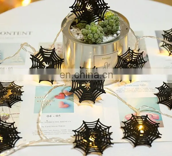 Halloween Lights Hot Selling High Quality Indoor Led String Printing Scary Spider Web Light for Holiday Pendant Decoration photo-4