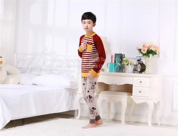 New Fashion Kids Jacquard Leggings Warm Soft Cashmere Lounge Trousers Price photo-2