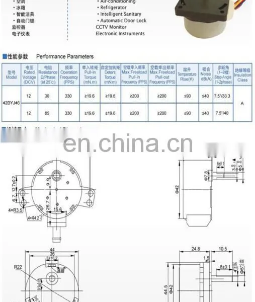 42BYJ46 Stepper Motors 2Phases 100pps 5.625 Step Angle photo-3