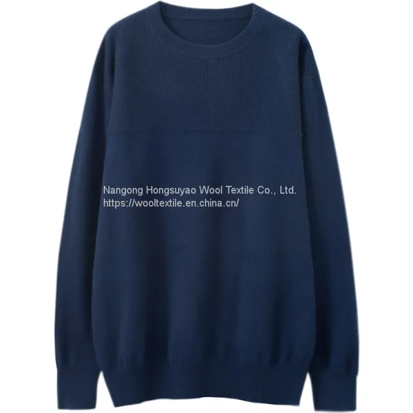 New Cashmere Sweater Men's Round Neck Pullover Sweater Base Thickening Casual Style and Solid Color photo-3