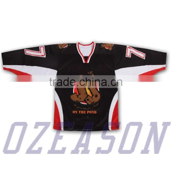 Wholesale High Quality 100% Polyester Sublimation Cheap Team Canadian Hockey Jersey photo-3