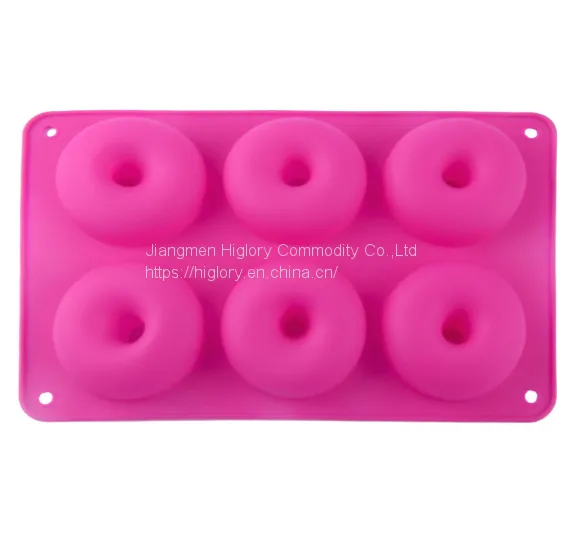 Heat Resistant 6 Cavity Silicone Baking Muffin Cake Mold Donut Caking Mold photo-2