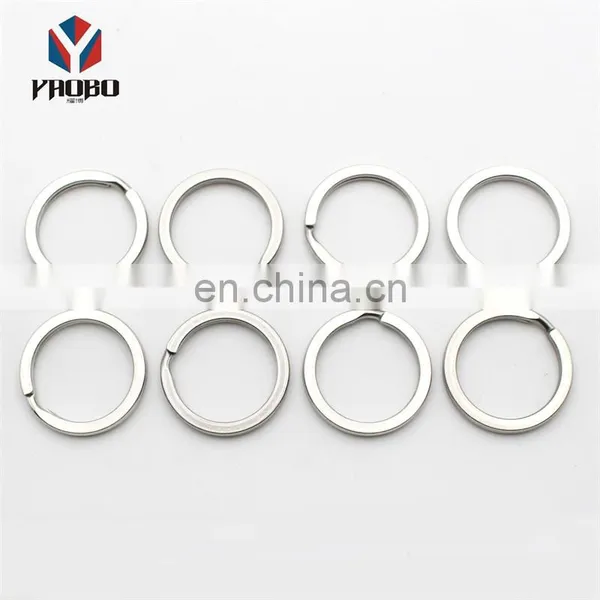 Various Styles Engraved Flat Keyring Stainless Steel Key Chain Ring Metal Split Key Ring For Accessories Use photo-4