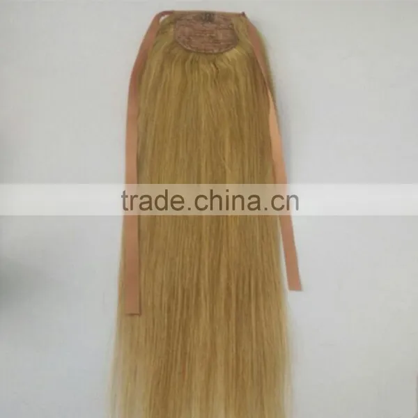 Remy Human Hair Drawstring Ponytail Hair Extension for Black Women photo-5