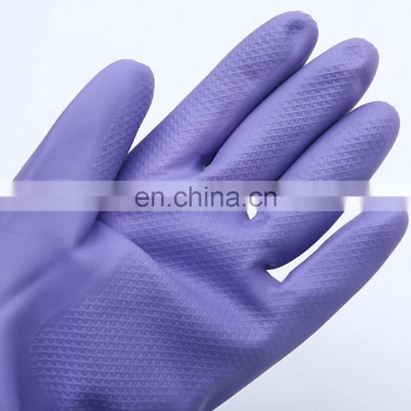Long Sleeve Rubber Household Waterproof Cleaning Dish Washing Kitchen Latex Gloves photo-3