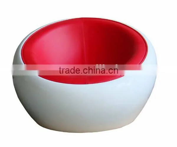 Replica Fiberglass Material PU/genuine Leather Eero Aarnio Half Dome Chair photo-3