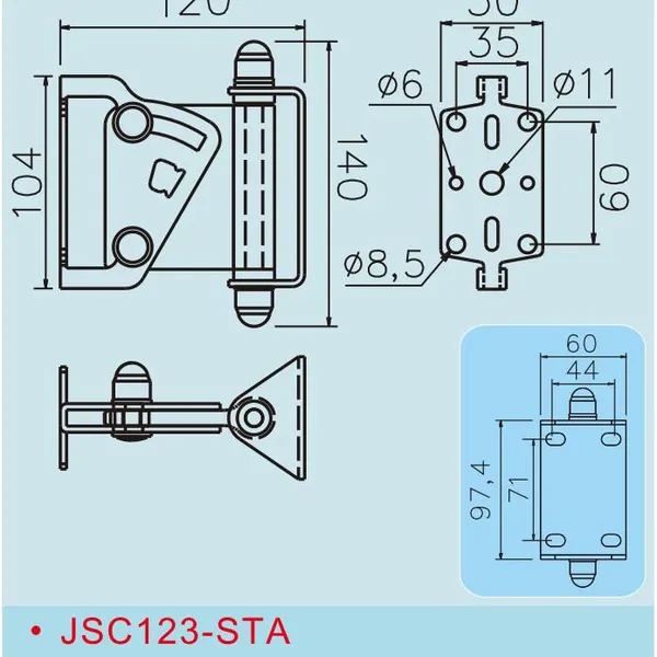 JSC123-STA Speaker & Accessories Wall Mounting Bracket photo-2