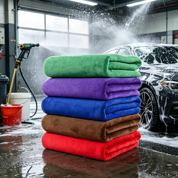 Microfiber Car Towels 5-Pack, Professional Auto Detailing Cloths, Scratch-Free Super Absorbent Rags for Car Washing & Drying