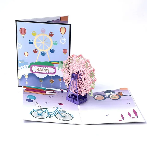 Ningbo PartyKing 3D Greeting Cards Invite Cards With Love Romantic Design Perfect for Sending Surprise Birthday Wedding Party Supplies