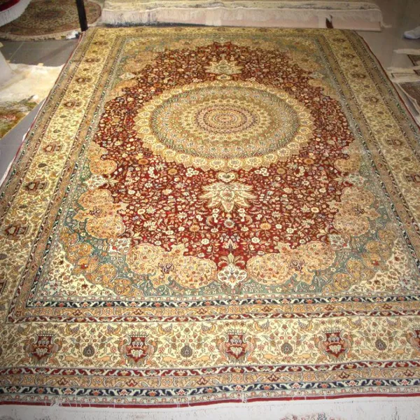 6x9ft Handmade Silk Persian Carpet for Home Decoration photo-5