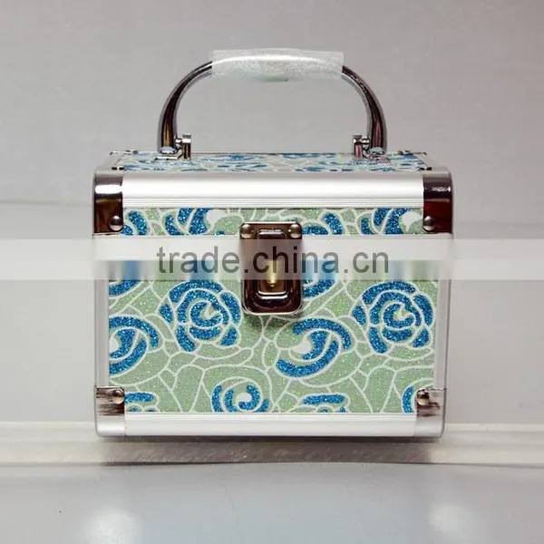 AN62 ANPHY Theme Hotel Washroom Jewelry Case Makeup Box Rose Pattern Shinning Small Suitcase With Layers Mirror Souvenir Case photo-4