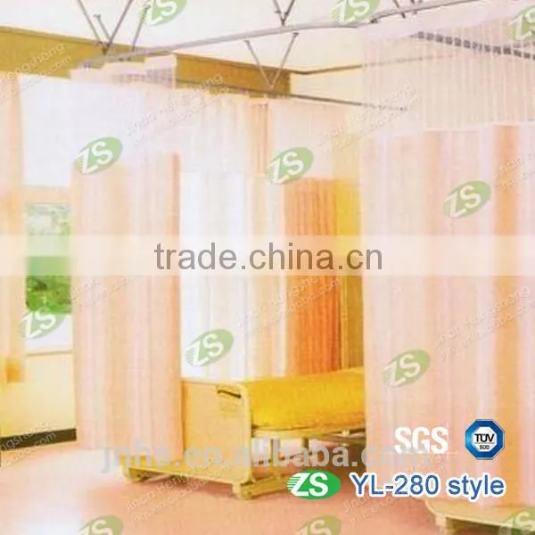 Blue Antibacterial Hospital Partition Bed Disposable Curtain With Mesh photo-2