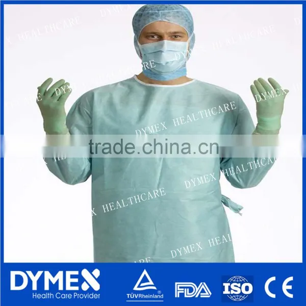 OEM Disposable Nonwoven SMS Surgeon Gown With Knitted Cuff photo-2