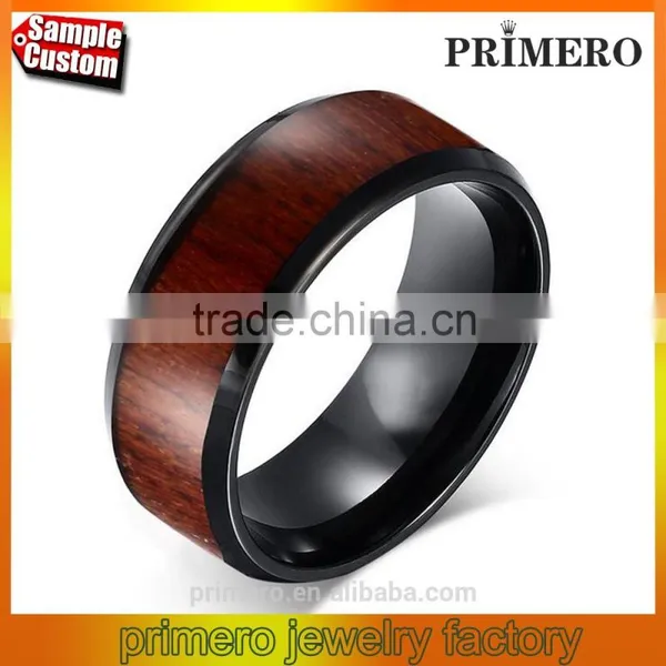 Man's Tungsten Carbide Wedding Rings Top Quality Engagement Wood Desig