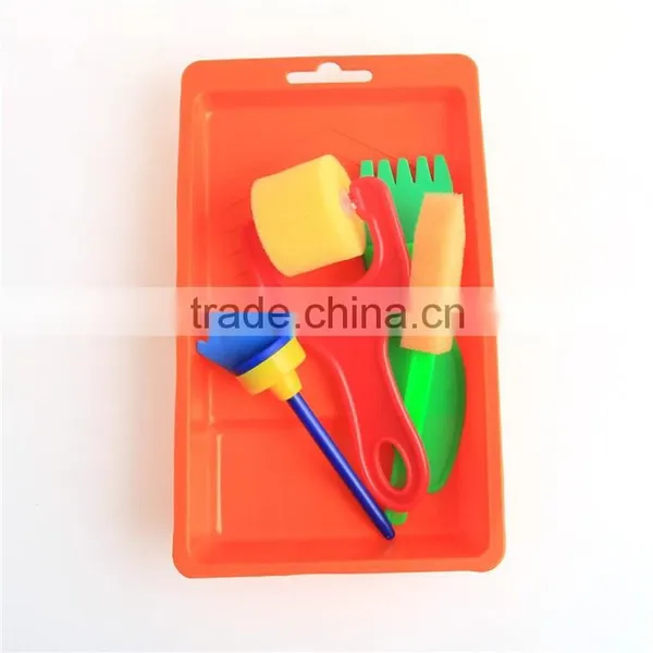 Hot Selling Sponge Roller Brush Set For Kids DIY photo-3