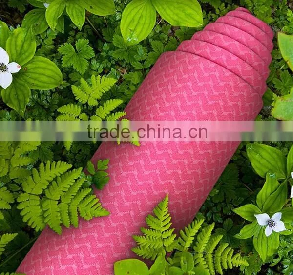 1/4" Thickness TPE Yoga Mat Lose Weight Non-slip Exercise 68"*24" photo-3