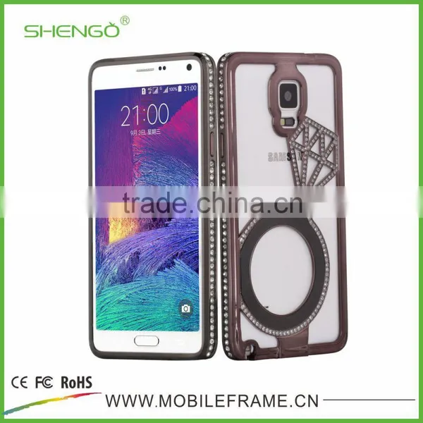 Luxury Diamond Plastic Phone Case for Samsung Galaxy Note 4 With Retail Packaging photo-4
