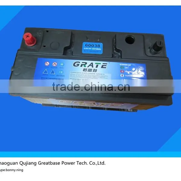 High Capacity 100ah 12V Sealed mf Electric Car Batteries Auto Battery 60038-mf photo-6