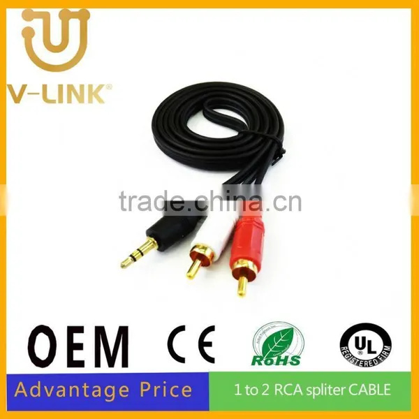 Gold Plated l Shape Rca Audio Video Cable Audio Cable for Headphone photo-5
