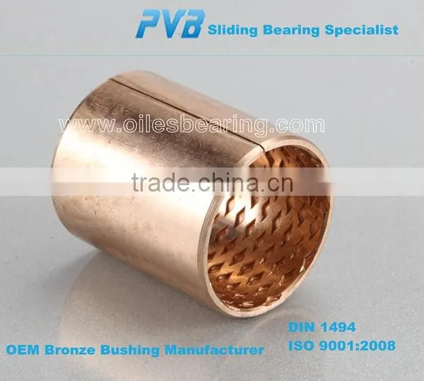 Wrapped CuSn8 Bushes,PRM404450 Oil Holes Bushing Bronze,Bronze Cylindrical Bearing