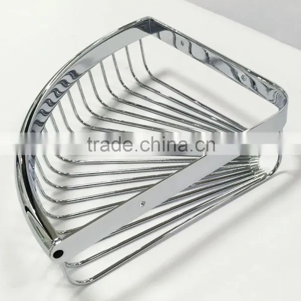 Chrome Wall Mounted Bathroom Shelves Corner Shower Caddy Storage Organizer Cosmetic Basket Shelf Accessories photo-2
