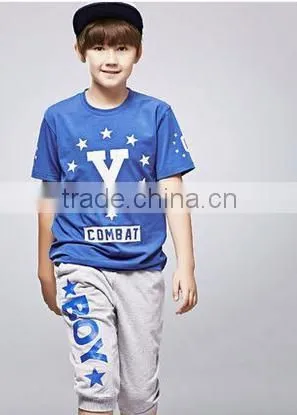 The 2015 Summer Tide Boys Sport Short Suit Thin Children Summer Pants Haren T-shirt photo-2