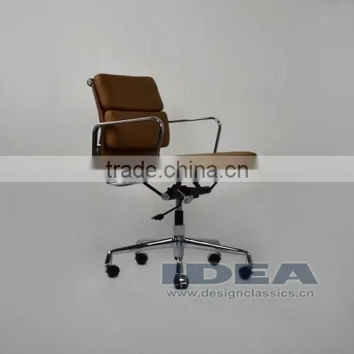 Replica Charles Soft Pad Office Chair- Light Brown Color Genuine Leather photo-3