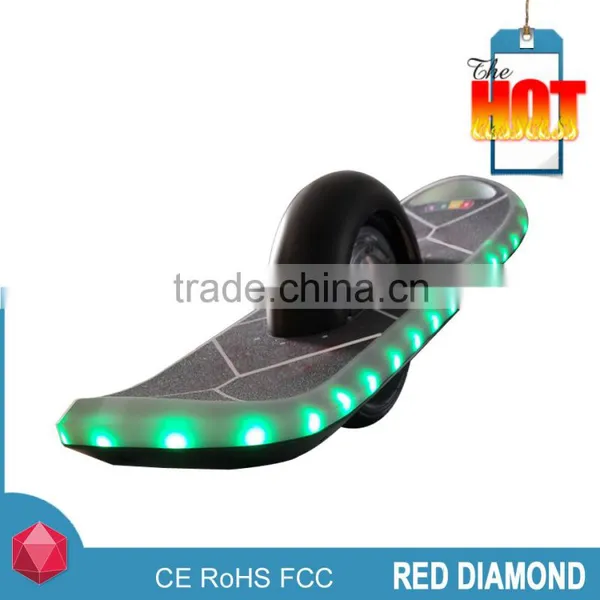 New Design 2016 One Wheel Electric Balance Motorcycle With LED Lights