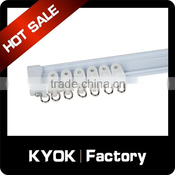 KYOK 2015 Hot Selling Curved White Curtain Rail, Bendable Curtain Rail Ceiling Code, Good Quality Wall Bracket Wholesale photo-2