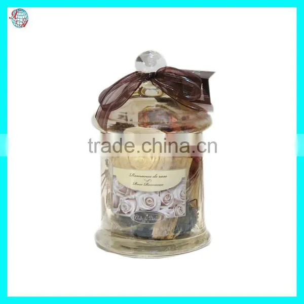 Vanilla Fragrant Potpourri Sola Rose Flower In Glass Vase