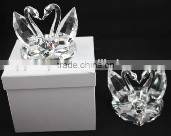 Factory Directly Sale Beautiful Couple Crystal Swans photo-6