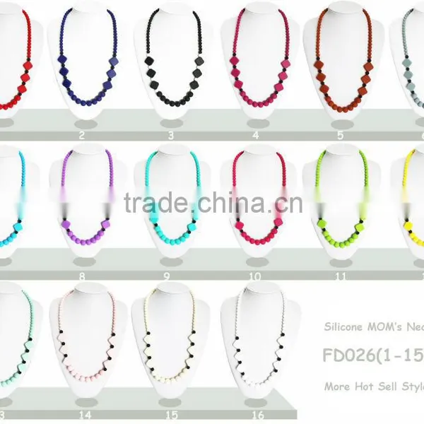 BPA Free Silicone Baby Chewable Baltic Amber Teething Necklace photo-5