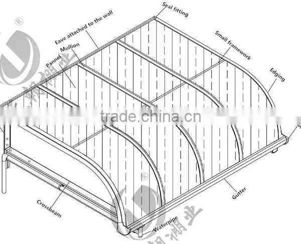 Deck Awning to Easy Installation With Alumimum Polycarbonate photo-6
