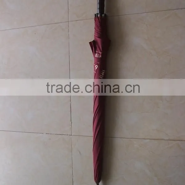 2015 Red Double Fluted Ribs Wholesale Golf Umbrella photo-2