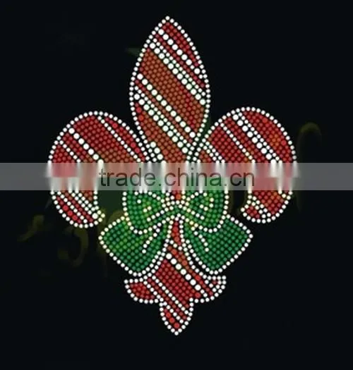 Wholes and Promotional Hot Fix Fleur de Lis Rhinestone Transfer photo-2