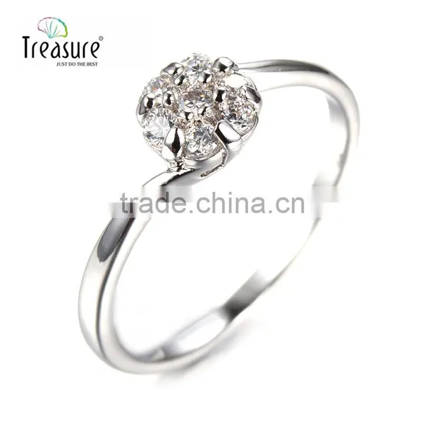 2015 Wedding Fore Finger Silver Simple Diamond Rings photo-4